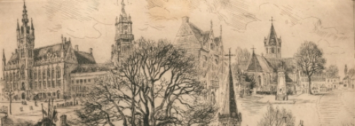 Romain Malfliet met een ets