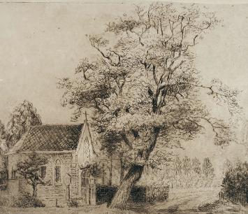 Romain Malfliet met een ets Bezenkoek