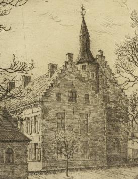 Ets van Kasteel Walburg in park van St Niklaas