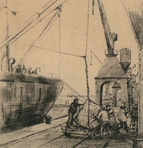 Romain Malfliet met een ets, Katoenlossen