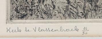 Kerk te Vlassenbroek, ets