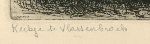 Etsen kopen van Romain Malfliet, Kerkje te Vlassenbroeck