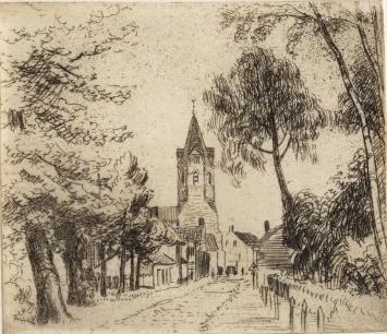 Gesigneerde ets van Malfliet kopen