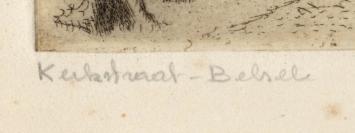 Romain Malfliet met een ets van Belsele