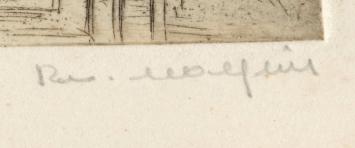 Belgische etser Romain Malfliet, kerkstraat