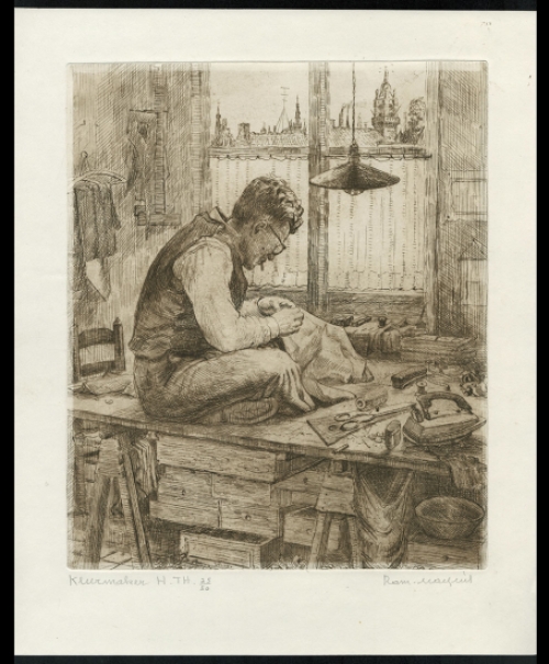 Gesigneerde ets van Romain Malfliet kopen