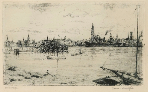 Genummerde en gesigneerde ets van Malfliet kopen