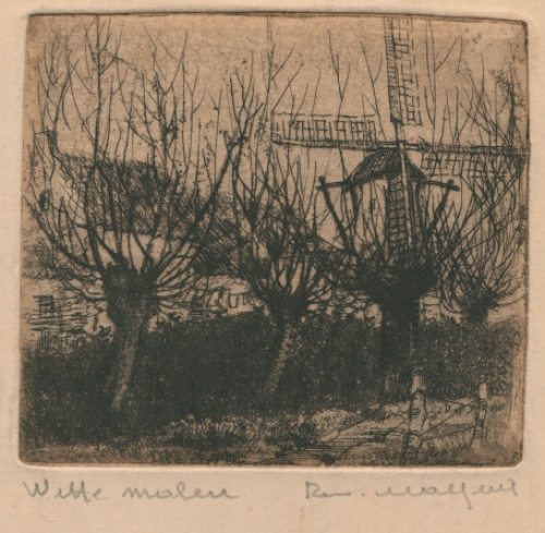 Witte Molen te St Niklaas, ets van Malfliet kopen