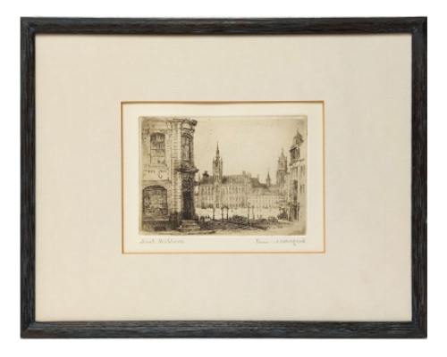 Gesigneerde ets van Romain Malfliet kopen