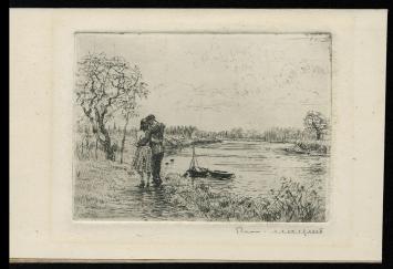 Koppeltje, ets van Romain Malfliet kopen