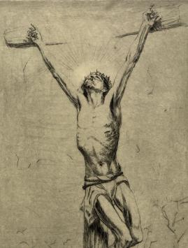 Romain Malfliet met een ets