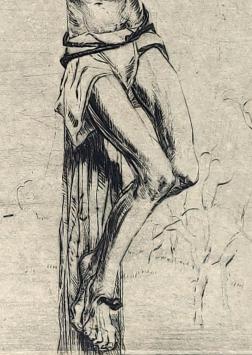 Belgische etser Romain Malfliet, droge naald