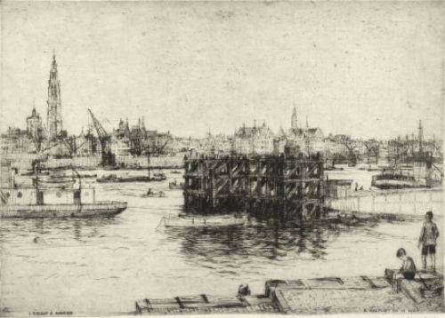 Genummerde en gesigneerde ets van Malfliet kopen