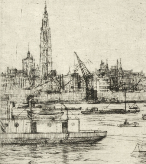 Belgische etser en tekenaar Romain Malfliet