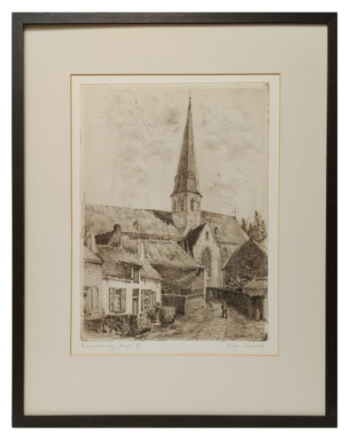 Gesigneerde ets van Romain Malfliet kopen