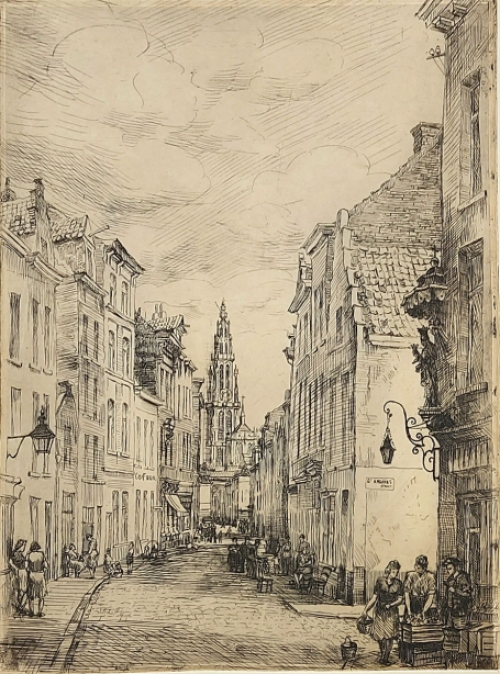 Genummerde ets van Malfliet kopen