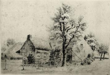 Een ets van R. Malfliet kopen, uitmuntende conditie