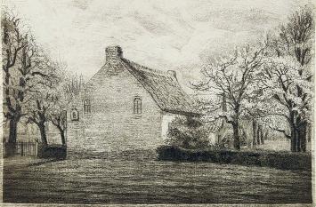 Romain Malfliet met een ets van Belsele