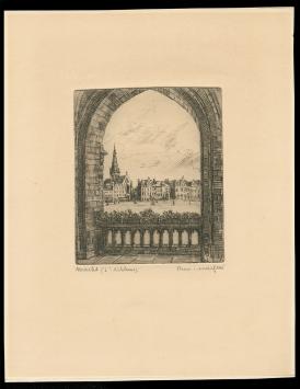 Kleine gesigneerde ets van Romain Malfliet kopen