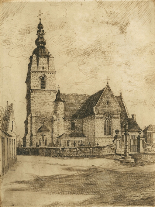 Genummerde en gesigneerde ets van Romain Malfliet kopen