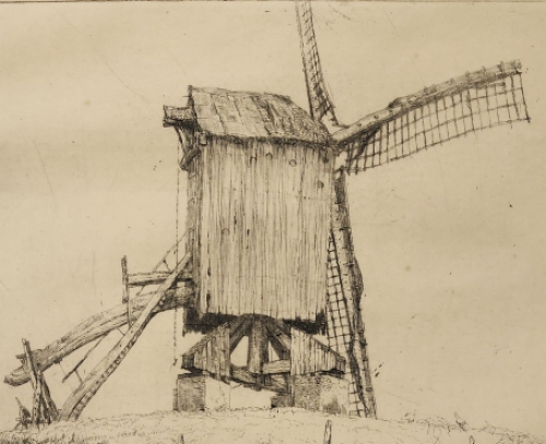 Kunstwerkje van een molen