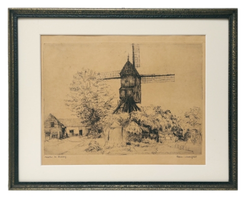 Gesigneerde ets van Romain Malfliet kopen