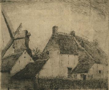 Molen te Zeveneken, ets van Malfliet kopen