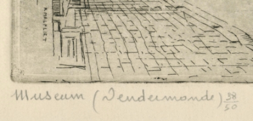 Belgische etser en tekenaar Romain Malfliet