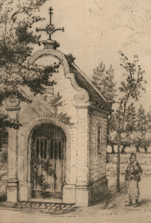 Romain Malfliet met een ets van Hamme