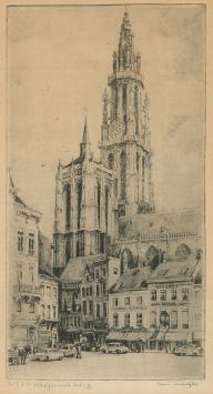 Gesigneerde grote ets van Malfliet kopen