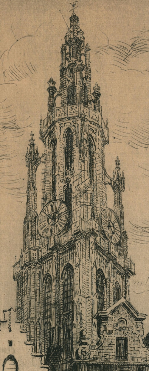 Romain Malfliet met een ets