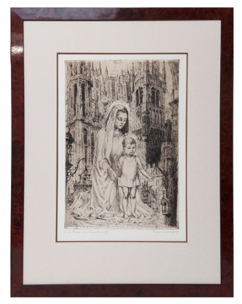 Gesigneerde ets van Romain Malfliet kopen