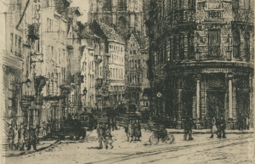 Ets van de Belgische etser en tekenaar Romain Malfliet