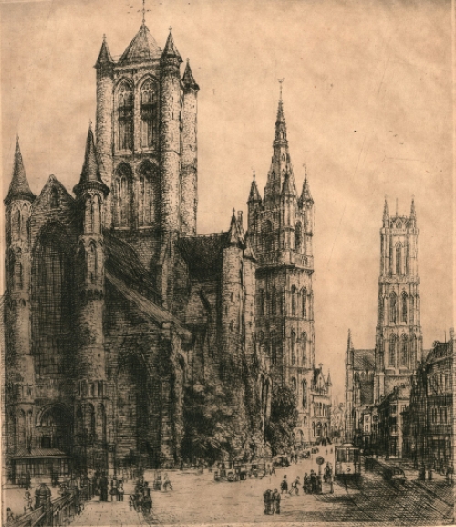 Genummerde en gesigneerde ets van Romain Malfliet kopen