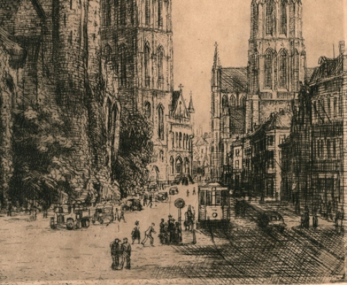 Belgische kunstenaar en etser Romain Malfliet