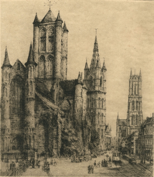 Genummerde en gesigneerde ets van Romain Malfliet kopen