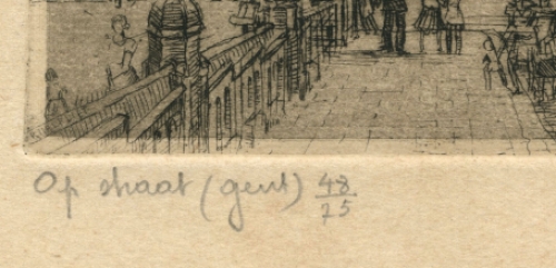 Marktplein met mensen te Gent