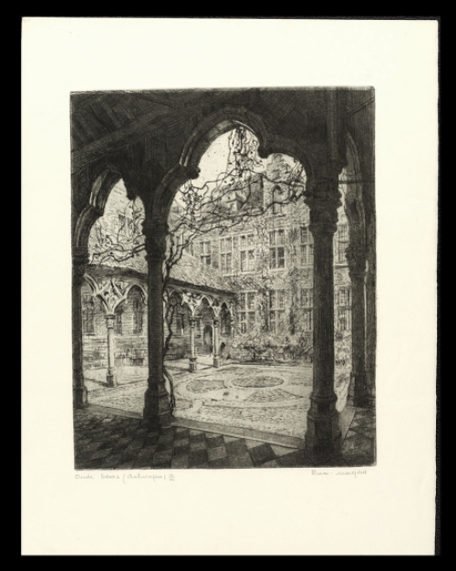 Gesigneerde ets van Romain Malfliet kopen