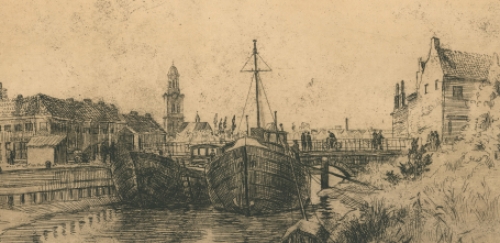 Romain Malfliet met een ets van Lokeren