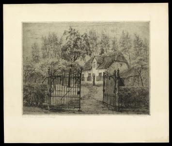 Grote gesigneerde ets van Romain Malfliet kopen