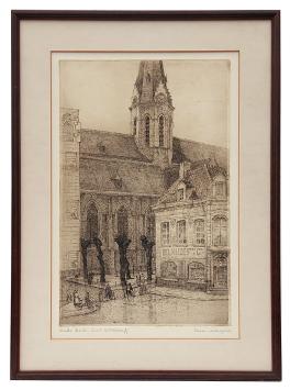 Gesigneerde ets van Romain Malfliet kopen