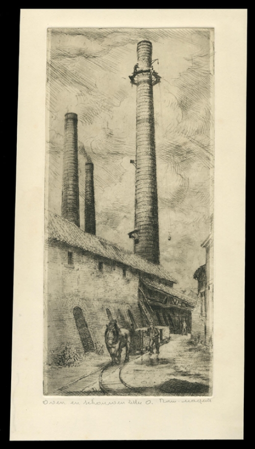 Gesigneerde ets van Romain Malfliet kopen