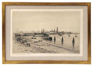 Gesigneerde ets van Romain Malfliet kopen