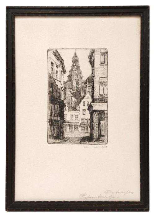 Gesigneerde ets van Romain Malfliet kopen