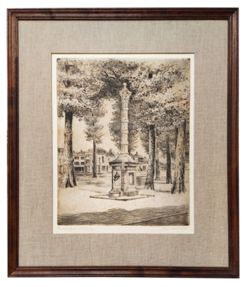 Gesigneerde ets van Romain Malfliet kopen