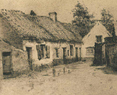 Romain Malfliet met een ets