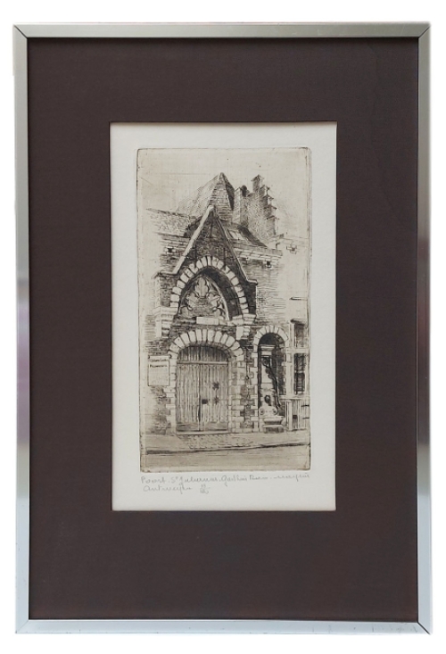 Gesigneerde ets van Romain Malfliet kopen