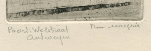 Belgische etser en kunstenaar R. Malfliet