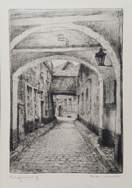 Potagiepoort, een ets van R. Malfliet