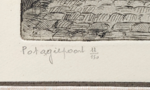 Romain Malfliet met een ets